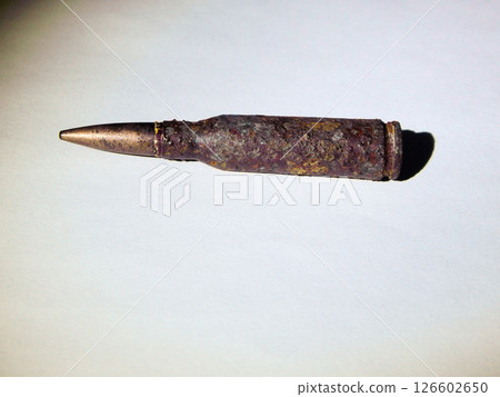 Rusty weapon cartridge. Rusty weapon cartridge. 126602650