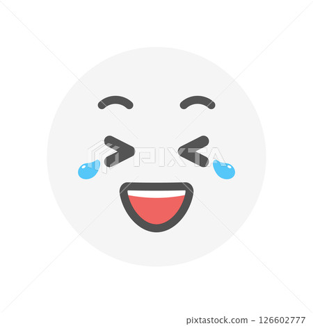 Smiling face emoji laughing with tears in its eyes | Illustrations of laughter, loud laughter, and tears of joy Smiling face emoji laughing with tears in its eyes | Illustrations of laughter, loud laughter, and tears of joy 126602777