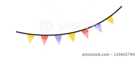Flags garland festive funfair equipment Flags garland festive funfair equipment 126602799