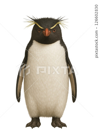 Rockhopper penguin facing forward 126602830