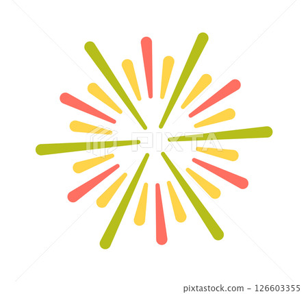 Colorful salute flash cartoon element 126603355
