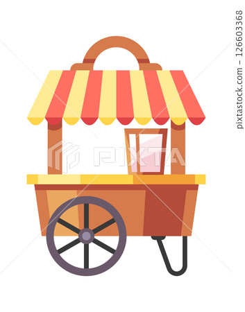Mobile local cafe booth cartoon 126603368