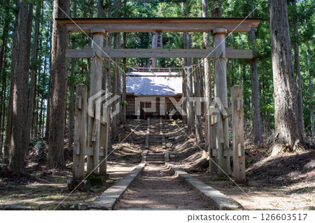 福島縣下鄉町綠蔭環繞的大內守護神高倉神社 126603517