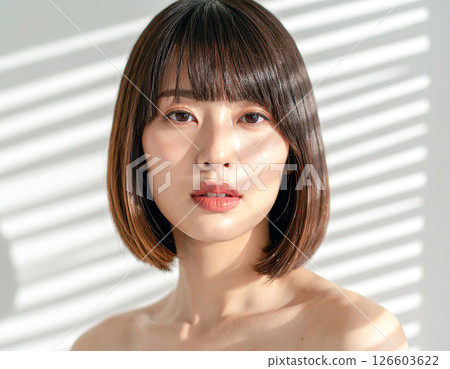 窗邊的波波頭女人 126603622