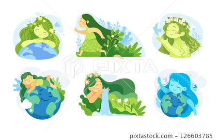 Artistic Illustrations Inspired by Nature, Showcasing the Spirits of Earth and Its Elements Artistic Illustrations Inspired by Nature, Showcasing the Spirits of Earth and Its Elements 126603785
