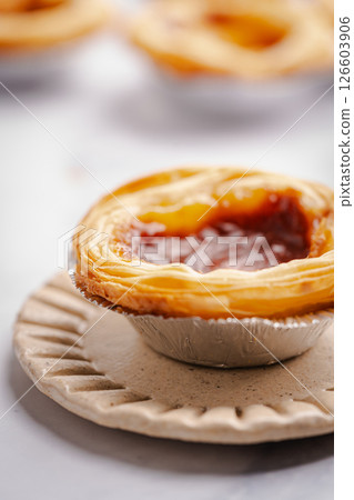 Portuguese custard tarts or Pastel de Nata 126603906