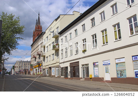 Beautiful old architecture of Lodz. Buildings in the Polish city of Lodz 126604052