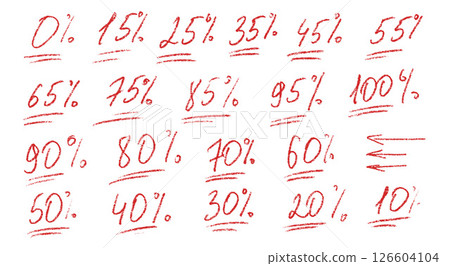 Exam grade numbers marks crayon written set. School test results hand drawn sings. Teacher percent scores for student. Vector handwritten scribble qualification rating symbols isolated on white Exam grade numbers marks crayon written set. School test results hand drawn sings. Teacher percent scores for student. Vector handwritten scribble qualification rating symbols isolated on white 126604104