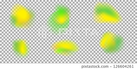Gradient blur shape. Vector organic liquid figure. Glow yellow and green blob with translucent form. Uneven y2k organic fluid spot. Abstract figure with gradation isolated on transparent bg Gradient blur shape. Vector organic liquid figure. Glow yellow and green blob with translucent form. Uneven y2k organic fluid spot. Abstract figure with gradation isolated on transparent bg 126604261