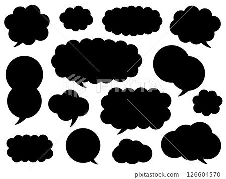Fluffy cloud balloons 14 types set Black 126604570