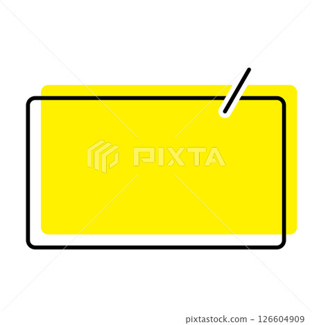 Simple speech bubble illustration, horizontal, square 126604909