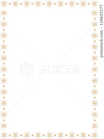 Mystic tribal eye frame. Vector celestial prediction eye template for your text. Eye of Providence 126605577