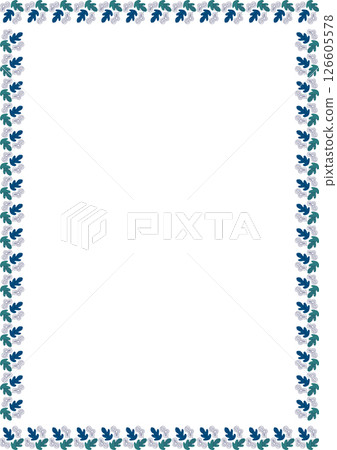 Spring colorful frame template. Leaf elements decoration. Easter border with empty space 126605578