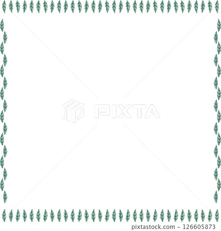 Spring frame template with leaf elements decoration. Easter border with empty space for your text Spring frame template with leaf elements decoration. Easter border with empty space for your text 126605873