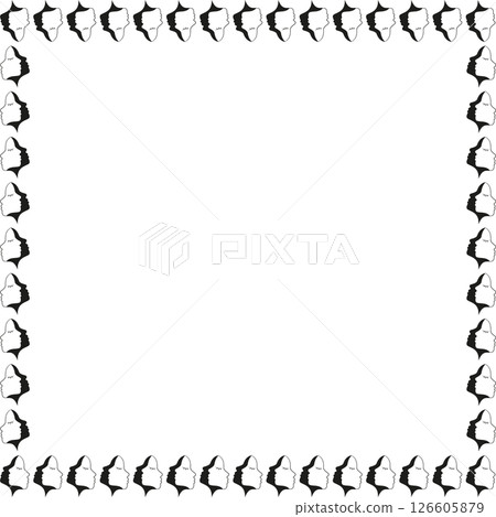 Aesthetic frame. Vector woman fashion frame for text. Simple template element for design Aesthetic frame. Vector woman fashion frame for text. Simple template element for design 126605879