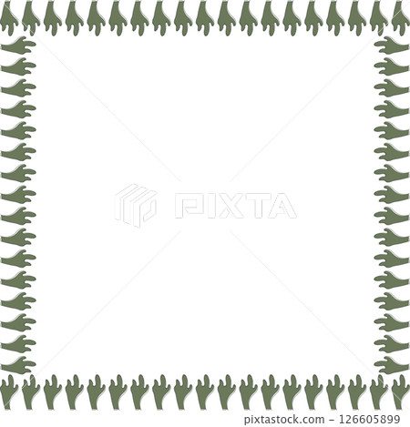 Desert cactus frame. Wild west Arizona border with empty space for your text 126605899
