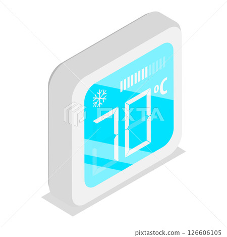 3D Isometric Flat Set of Smart Home Heating And Cooling. Item 4 3D Isometric Flat Set of Smart Home Heating And Cooling. Item 4 126606105