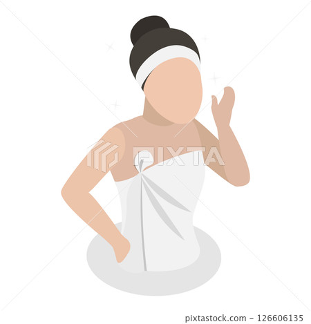 3D Isometric Flat Illustration of Facial Mask. Item 5 3D Isometric Flat Illustration of Facial Mask. Item 5 126606135