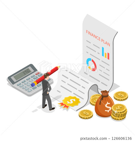 3D Isometric Flat Illustration of Going Solar. Item 2 3D Isometric Flat Illustration of Going Solar. Item 2 126606136