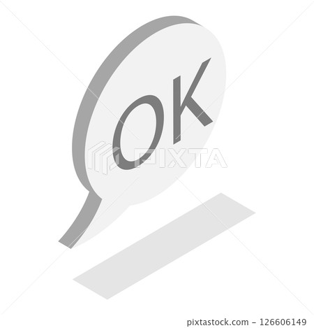 3D Isometric Flat  Set of Dialogue Speech Bubbles. Item 11 126606149