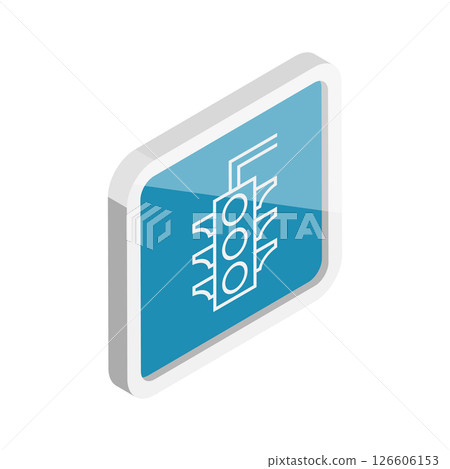 3D Isometric Flat  Set of Highway Icons. Item 1 126606153