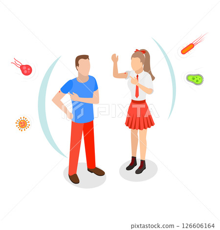 3D Isometric Flat Illustration of Infectious Diseases Prevention. Item 2 3D Isometric Flat Illustration of Infectious Diseases Prevention. Item 2 126606164