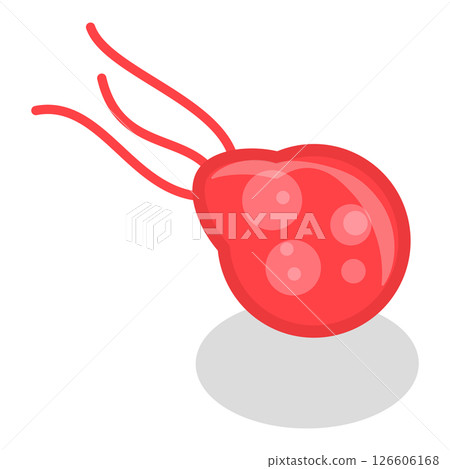 3D Isometric Flat Set of Viruses And Microbes. Item 3 3D Isometric Flat Set of Viruses And Microbes. Item 3 126606168