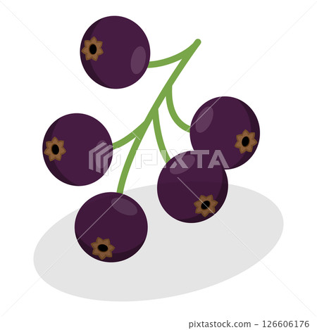 3D Isometric Flat  Set of Berries. Item 2 126606176