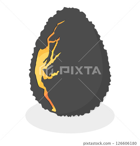 3D Isometric Flat  Set of Dragon Eggs. Item 3 126606180