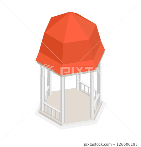 3D Isometric Flat Set of Gazebos or Pavilions. Item 3 3D Isometric Flat Set of Gazebos or Pavilions. Item 3 126606193