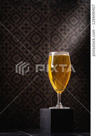 Glass of light beer 126606407
