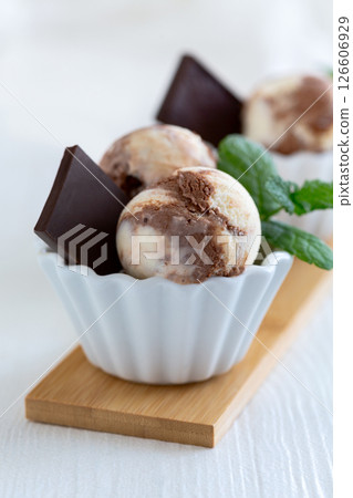 Chocolate Mint Ice Cream Delight. 126606929