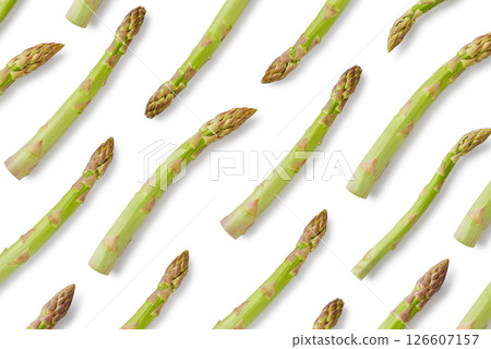 Pattern from green asparagus stems Pattern from green asparagus stems 126607157