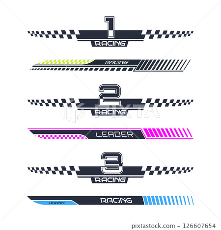 Racing. A sample of the design of the team of racers, fans. A template for a print on a T-shirt, clothes and souvenirs. Design of typography, banner poster. Modern style Racing. A sample of the design of the team of racers, fans. A template for a print on a T-shirt, clothes and souvenirs. Design of typography, banner poster. Modern style 126607654