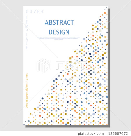 A scattering of squares. Template for the cover, book, poster, banner. The idea of interior design, prints and decorations 126607672