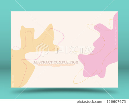 Abstract background with deformed shapes and lines. A simple color composition for posters, posters, banners, covers 126607673