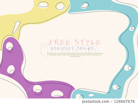 Abstract background with deformed shapes and lines. A simple color composition for posters, posters, banners, covers 126607676