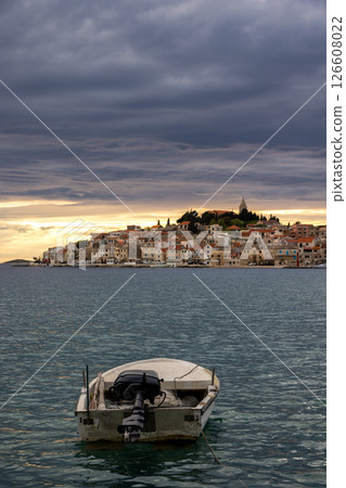 Primosten, picturesque village in Central Dalmatia region, on Adriatic coast of Mediterranean Sea, Sibenik-Knin county, Croatia, Europe Primosten, picturesque village in Central Dalmatia region, on Adriatic coast of Mediterranean Sea, Sibenik-Knin county, Croatia, Europe 126608022