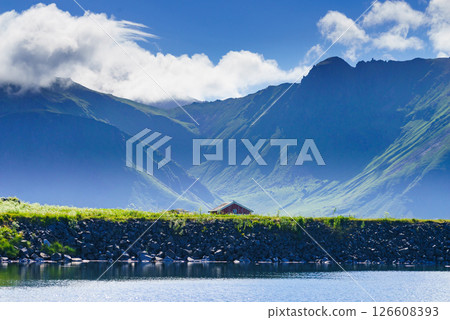 Landscape at Hovsund village Lofoten Norway Landscape at Hovsund village Lofoten Norway 126608393