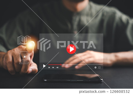 Unleash potential of smartphone video streaming. Witness convergence of technology and entertainment as you watch movies, enjoy live concerts, and discover wealth of online content on virtual screen. 126608532