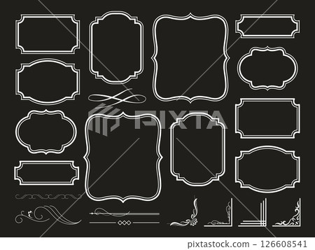 Gorgeous and elegant white frame set 126608541