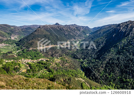 Landscape view of the Roucas Gavieira region in Peneda Geres National Park in Portugal 126608918