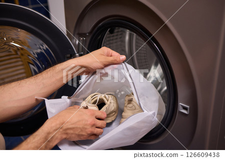 Washing Shoes in a Laundry Bag is an innovative method for efficiently cleaning your footwear Washing Shoes in a Laundry Bag is an innovative method for efficiently cleaning your footwear 126609438