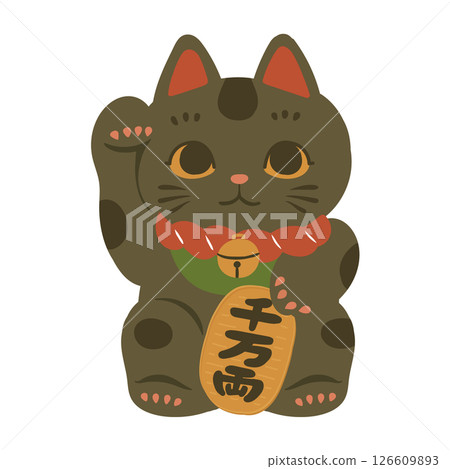 Black maneki-neko illustration Black maneki-neko illustration 126609893