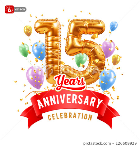 15th Year Anniversary Celebration Template 126609929