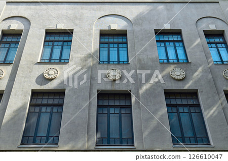 Facade design highlighting window details 126610047