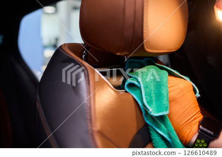 Demonstration of an Expert Car Interior Cleaning Process in Action with Every Detail Considered Demonstration of an Expert Car Interior Cleaning Process in Action with Every Detail Considered 126610489