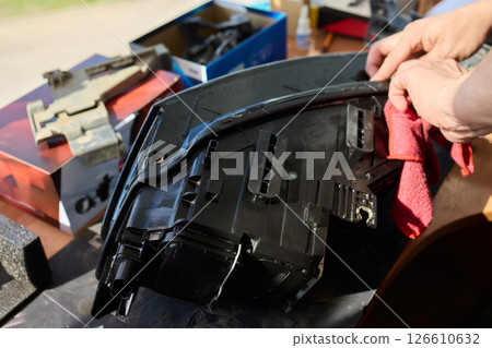 Cleaning and Properly Maintaining Automotive Parts to Ensure Their Longevity and Functionality 126610632