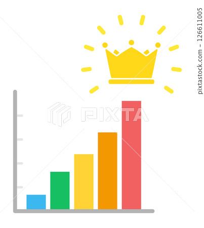 Bar graph and crown 126611005