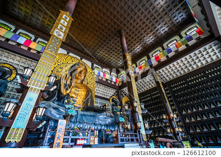 Interior view of the Great Buddha Hall, Katsuyama City, Fukui Prefecture 126612100